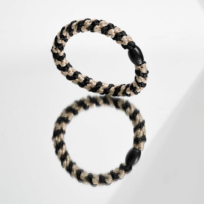 KKNEKKI Regular Hajgumi Black-Beige Glitter Stripe