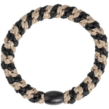 KKNEKKI Regular Hajgumi Black-Beige Glitter Stripe