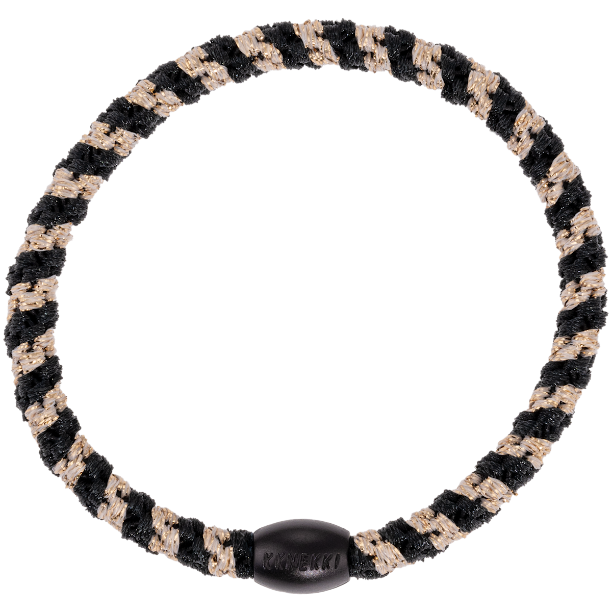 KKNEKKI Slim Hajgumi Black-Beige Glitter Stripe