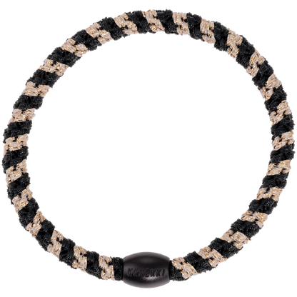 KKNEKKI Slim Hajgumi Black-Beige Glitter Stripe