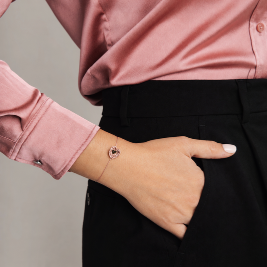 Atelier kicsi szíves karkötő Blush