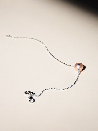PINK PEARL ezüst karkötő édesvízi gyönggyel