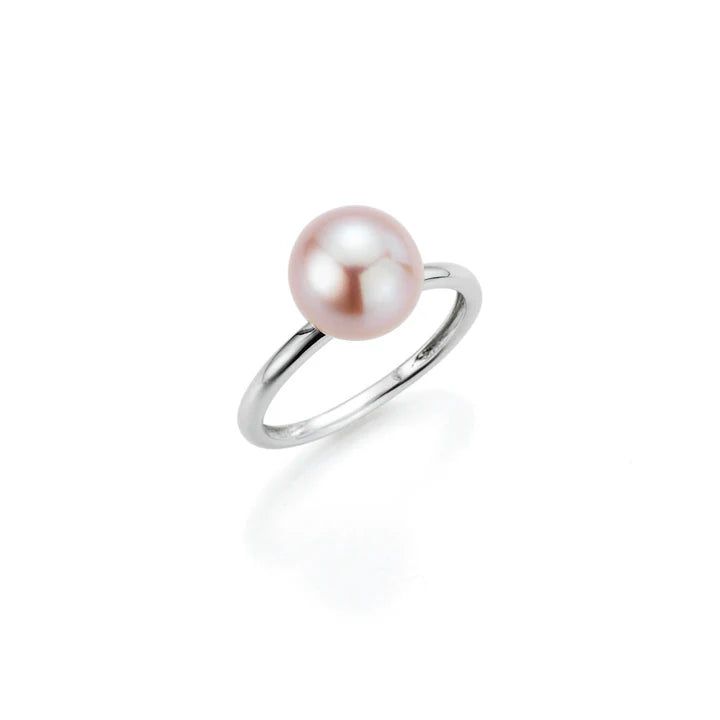 PINK PEARL silver ring with akoya pearl