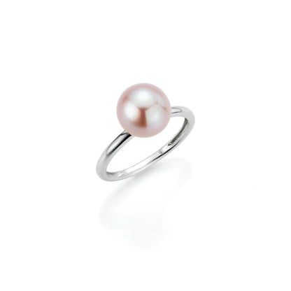 PINK PEARL silver ring with akoya pearl