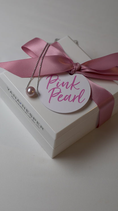 PINK PEARL ezüst nyaklánc édesvízi gyönggyel